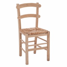 Traditional chair with straw Unpainted HM10370.02