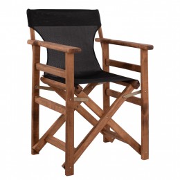 Director's chair Limnos Walnut with textline Black HM10368.05