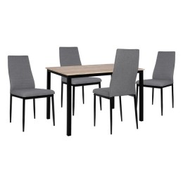 Set 5 peices Table Sonama with black legs and & metallic chairs Lady HM11009 110x70x76 cm