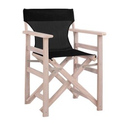Director's Chair Limnos Chalk Finish White with PVC Black HM10453.05