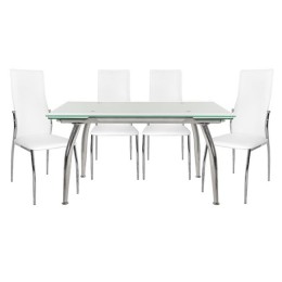 Set dining table 5 pieces Table Loca 170x80- Kim White HM10011.01