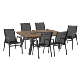 Set Dining Table 7 pieces in grey color HM5234.02