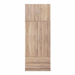 Wardrobe 2 Door with Loft & 2 Drawers Sonama 80x42x241