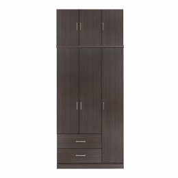 Wardrobe 3 Door and Loft with 2 drawers Zebrano 90x42x241