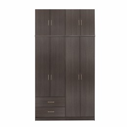Wardrobe 4 Door with loft and 2 drawers zebrano 120x42x241
