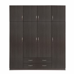 Wardrobe 4 Door with Loft 200x240x55.5 and 2 drawers zebrano