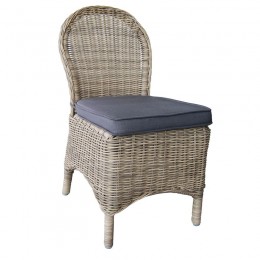 MONTANA Chair Grey/Brown Wicker (Cushion Anthracite)