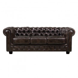 CHESTERFIELD-689 3-S Leather Brown