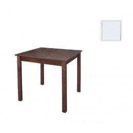 ΤΑVERNA Table 80x80 Impregnation Lacquer White K/D