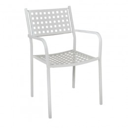 CAPRICE Stacking Armchair Metal White