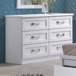 LIFE Dresser 6-Drawers 120x40x76 White