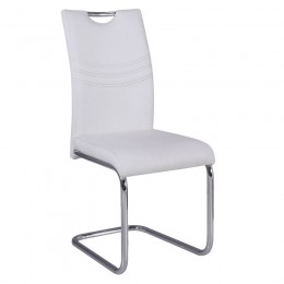 CROFT Chair Metal Chrome/Pu White