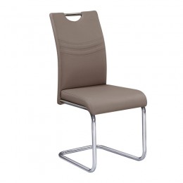 CROFT Chair Metal Chrome/Pu Cappuccino