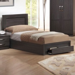LIFE Bed With Drawer 90x200 Zebrano