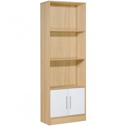DECON Bookcase 60x29x180 Natural/Birch/White