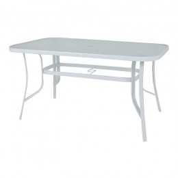 RIO Table 120x70cm Metal White