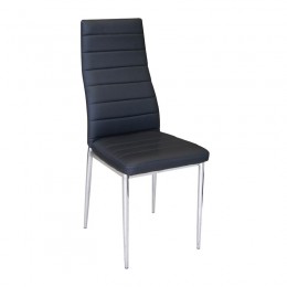 JETTA Chair Black Pvc 4pcs/ctn (Chromed)