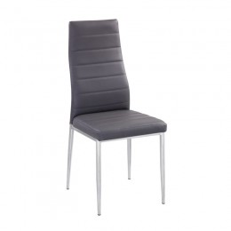 JETTA Chair Grey Pvc 4pcs/ctn (Chromed)