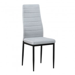 JETTA Chair Light Grey Fabric (Black paint)