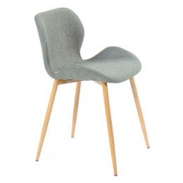 LILIAN Chair Metal Natural Paint/Light Grey Fabric