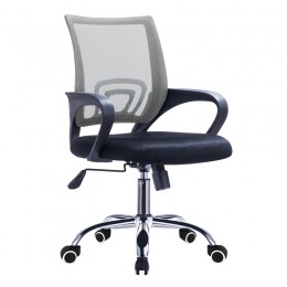 BF2101-F (with relax) Office Armchair Chrome/Grey-Black Mesh (1pc)