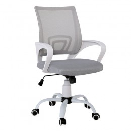 BF2101-S (with relax) Office Chair White Steel Base/Grey Mesh