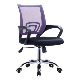 BF2101-F (with relax) Office Chair Chrome/Purple-Black Mesh (1pc)