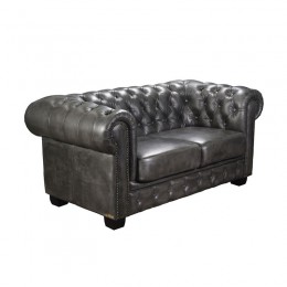 CHESTERFIELD-689 2-S Leather Antique Grey