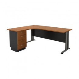 Desk (Left) SUPERIOR COMPACT 180x70/150x60cm DG/Cherry