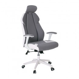 BF8300 Manager Armchair Grey Microfiber/White Pu