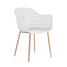 BERRY Armchair Metal Natural/PP-UV White
