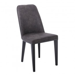 CASTER Chair Metal Black Paint/Anthracite Suede Fabric
