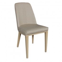 CASTER Chair Metal Natural Paint/Beige Linen Pu
