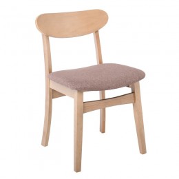 DOM Chair Oak (Fabric Brown)