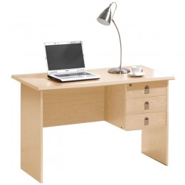 SIGNAL Desk 120x60x75 3-Drawers Sonoma