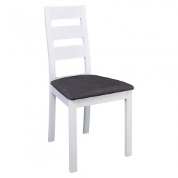 MILLER Chair White/Fabric Grey
