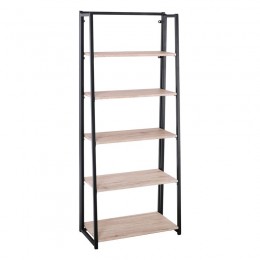 BOOKCASE 64x32x153 Metal Black/Sonoma