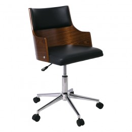 BF9750 Office Chair Walnut/Pu Black