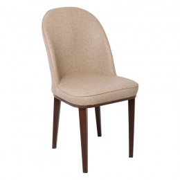 TEX Chair Metal Walnut Paint/Beige Linen Pu
