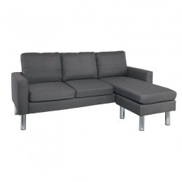 REVERSE Reversible Corner Sofa Fabric Dark Grey