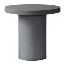 CONCRETE Cylinder Table D.80cm Cement Grey