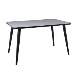 UNION Table 120x70cm Black Paint/Glass White