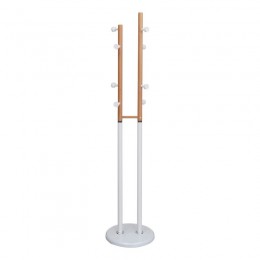 NORDIC DUO Hanger - Coat Stand Steel White/Natural