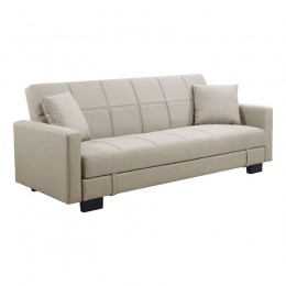 KELSO Sofabed w/Storage Fabric Cappuccino