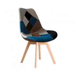MARTIN Chair Fabric Patchwork Blue