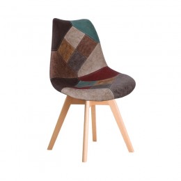 MARTIN Chair Fabric Patchwork Misty Brown