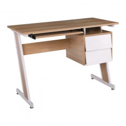 UNIT PC Metal Desk 105x54 White/Sonoma