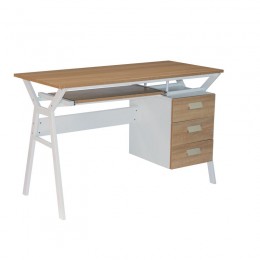UNIT PC Metal Desk 120x54 White/Sonoma