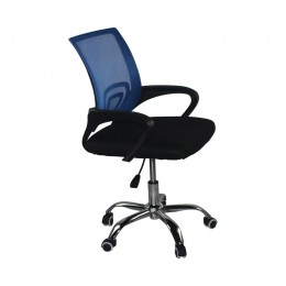 BF2101-F (without relax) Office Chair Chrome/Blue-Black Mesh (1pc)