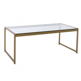 TOLEDO Coffee Table 120x60 Metal Gold Paint/Glass
